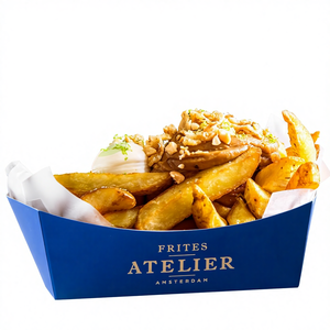Dapat terurai sekali pakai kualitas makanan kentang goreng ayam Nugget <span class=keywords><strong>Burger</strong></span> kotak kemasan kertas baki kertas kentang goreng - Product Image 1