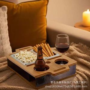 Étagère de rangement pour collations en bois Hesen, pliable et mobile, organisateur de cuisine pour pain, fruits et légumes, avec une seule couche. - Product Image 1