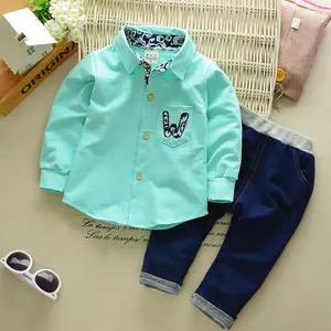 Long sleeves W toddler boys spring two piece sets clothing sets 2022