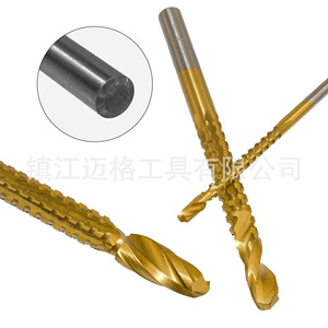 Auger <b>Drill</b> <b>Bits</b> For <b>Wood</b> 3mm 4mm 5mm 6mm 6.5mm 8mm Titanium Plated Round Shank With Length 60 70 80 85 85 95 Mm - Product Image 3