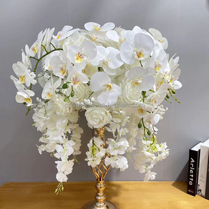 Classic white cream color rose floral ball decorazione di nozze fiori centrotavola centrotavola palla di fiori artificiali - Product Image 2