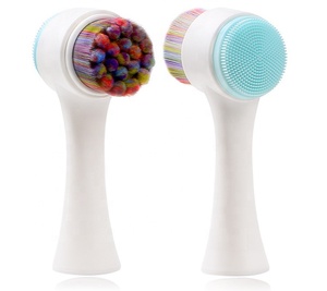 <span class=keywords><strong>Brosse</strong></span> <span class=keywords><strong>nettoyante</strong></span> faciale manuelle en silicone de bonne qualité, prix abordable, cheveux synthétiques multicolores, imperméable, étiquette privée acceptable - Product Image 4