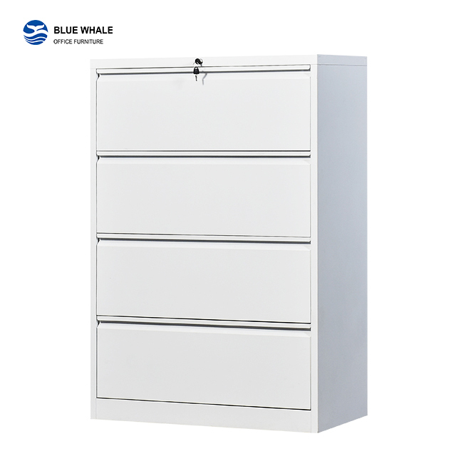 Steel Office Storage 4 Drawer Lateral File Cabinet Metal Kitchen Storage Metal Storage Cabinet