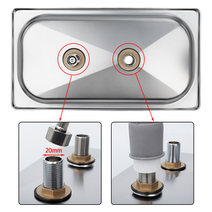 Lavavasos <span class=keywords><strong>de</strong></span> Acero Inoxidable para Encimera, Enjuagador <span class=keywords><strong>de</strong></span> Vasos Manual <span class=keywords><strong>de</strong></span> Alta Presión, Lavador <span class=keywords><strong>de</strong></span> Botellas - Product Image 5