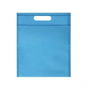 Bolsa de tela no tejida personalizada, ecológica, reciclable, con diseño sin base y boca plana, asa larga, serigrafiada y barnizada. - Product Image 3