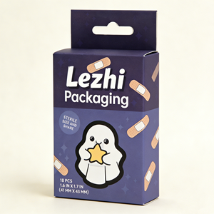 Maßgefertigte 18-teilige Wundpflaster-Verpackungsbox mit <span class=keywords><strong>Cartoon</strong></span>-Aufdruck und Aufhängelöchern - Product Image 2