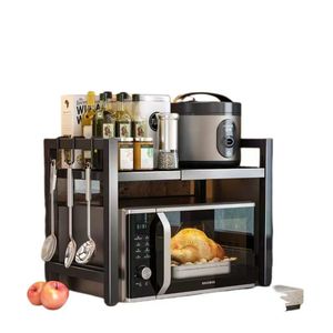 Extendable Double Layer Countertop <b>Kitchen</b> <b>Storage</b> <b>Rack</b> For Utensils And Appliances Durable Rectangle Standing Type - Product Image 3