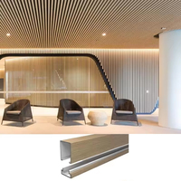 Tuiles de plafond suspendues 3D Plafond tendu intérieur moderne en aluminium à tube carré