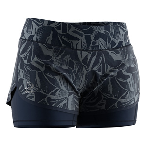 Anti-friction Women's Double Layer Running Shorts Laser Drilled Side <b>Venting</b> for Sprint CrossFit - Product Image 3