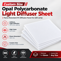 Plaque diffuseur de lumière en polycarbonate opale sur mesure, ignifuge, pour lampe LED