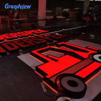Acrílico 3D marca de coche Led nombre logotipo signos
