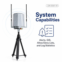 Detector de Drones Fijo 70M-6G, Sistema de Defensa AOA DJI, Alarma de Seguridad RF, Rastreo de Posición, Detección de Dirección de Señal de Video FPV UAV