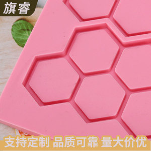Silicone Chocolate Mold Pink Hexagon Bee Shape Baking Pastry Tool Oven Safe Dishwasher Safe - Product Image 3