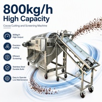 Automatische cacaopod-snijmachine voor efficiënte verwerking van cacaovruchten en scheiding van cacaobonen in commerciële cacaoplantages