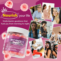 Gummies multivitaminées liquides sans sucre pour femmes, marque distributeur, supplément beauté et immunité féminine, 60 unités