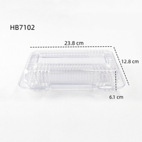 Boîte d'emballage jetable en plastique transparent pour boulangerie, pâtisserie, gâteau, conteneur de stockage