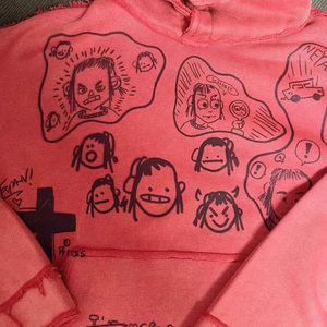 <span class=keywords><strong>Felpa</strong></span> <span class=keywords><strong>con</strong></span> <span class=keywords><strong>Cappuccio</strong></span> Invernale da Uomo XL Stile Retrò Lavato, Vestibilità Ampia, 100% Cotone, Hip-Hop, <span class=keywords><strong>con</strong></span> Ricamo a Lettere sul <span class=keywords><strong>Cappuccio</strong></span> - Product Image 3