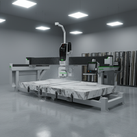 Machine de découpe à jet d'eau CNC à cinq axes automatique avec moteur servo pour une découpe de dalles de pierre à haute efficacité
