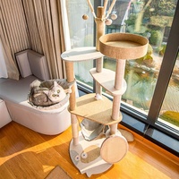 Arbre à chat multi-niveaux grand format avec griffoir, tour d'escalade, condo et jouets pour chats