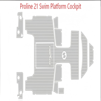 Proline 21 Tapis de pont pour plateforme de bain et cockpit de bateau en mousse EVA imitation teck, style SeaDek MarineMat Gatorstep, auto-adhésif