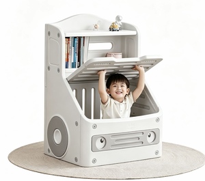 Estantería y organizador de juguetes de plástico con diseño de alce para niños, ideal para espacios de juego reducidos - Product Image 2