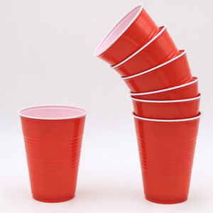 16 Vasos Desechables Biodegradables de PP con Rosca Roja, Libres de BPA, Resistentes al Calor, Vajilla para Fiestas, Disponibles en Almacén de EE. UU. - Product Image 3