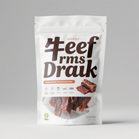 Sachet Doypack Personnalisé Imprimé Qualité Alimentaire Anti-humidité avec Fenêtre pour Aliments pour Animaux, Gelée, Chewing-gum, Lait - Emballage Écologique