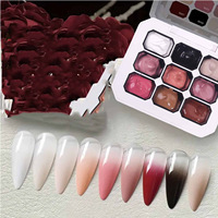 Vernis à ongles en gel transparent personnalisé avec logo, sans lavage, effet dégradé épais, pour usage en salon (vente en gros)