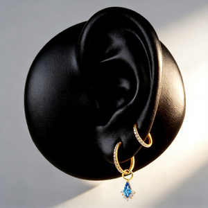 จี้รูปว่าว ต่างหู<span class=keywords><strong>ไท</strong></span>เทเนียม ASTM F136 ประดับ<span class=keywords><strong>พลอย</strong></span>แซฟไฟร์สีฟ้า ซิรคอน ต่างหูแบบติดหู DIY <span class=keywords><strong>ส</strong></span>ำหรับเจาะหู เครื่องประดับหรูหราสำหรับตกแต่งใบหู - Product Image 5