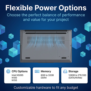 Vente en gros d'usine, ordinateur portable professionnel 15,6 pouces avec SSD personnalisé en option N5095 N100, ordinateur portable neuf pour le bureau - Product Image 4