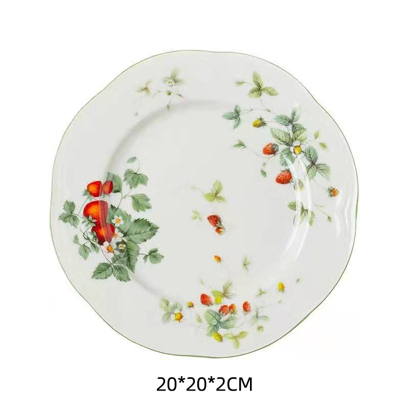 assiette blanche de 8 pouces