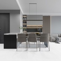 DEER TILE Carrelage en porcelaine effet marbre poli 800x800mm Brillant Imperméable Résistant à l'usure Antidérapant 10mm d'épaisseur Garantie 5 ans