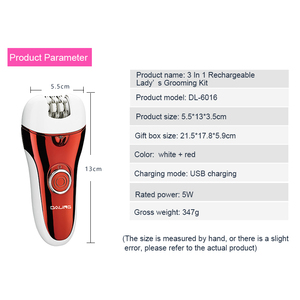 Épilateur électrique pour femmes, fil sans poils, outils de rasage, sécurité pour dames, batterie rechargeable - Product Image 6