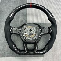 Volant en fibre de carbone forgée de haute qualité pour Civic, Accord, CR-V, HR-V, City – Série complète, assemblage sport personnalisé, poignée en cuir, 3 points de fixation