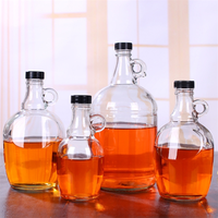 Grand récipient vintage de 1l 2l 3l 4l pour jus de fruits lait eau verre à fermenter bouteille de trempage de vin en verre avec poignée