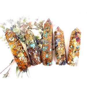 Avigers — tour d'opale colorée pour fengshui, baguette d'océan naturelle, Point de guérison, vente en gros - Product Image 6