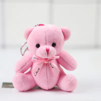 Mini porte-clés ours en peluche doux et mignon de 10 cm, petite taille, animaux en peluche, jouet en peluche, porte-clés ours en peluche mignon