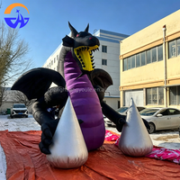 Modèle de mascotte gonflable publicitaire personnalisé en forme de dragon, grand format, en tissu Oxford, avec souffleur, durable, facile à installer, alimenté par prise électrique