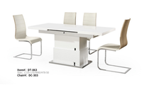 Table à manger rectangulaire pliable en bois extensible et réglable en hauteur, 6 places, 50 cm x 76 cm, design moderne, meubles pour la maison