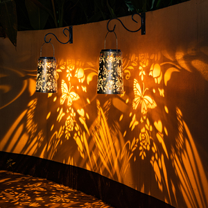 Lampes solaires décoratives de jardin en forme de papillon, LED, étanches, en métal, pour l'intérieur et l'extérieur - Product Image 2
