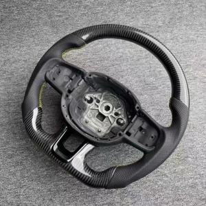Volant de voiture de sport noir pour Volvo <span class=keywords><strong>XC</strong></span> 40 S90 S60 V60 <span class=keywords><strong>V90</strong></span> S40 V40 XC60 XC90 Volant en cuir fibre de carbone - Product Image 1