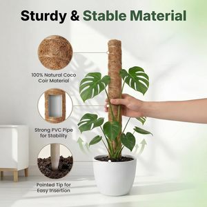 Poste <span class=keywords><strong>de</strong></span> musgo apilable <span class=keywords><strong>de</strong></span> PVC y madera, ecológico, soporte para plantas Monstera, trellis para plantas <span class=keywords><strong>de</strong></span> interior, estacas <span class=keywords><strong>de</strong></span> jardinería extensibles, etiquetas para plantas - Product Image 6