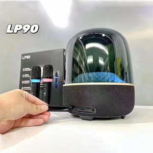 2024 BSCI và qima nhà máy bán buôn lp90 40 Wát <span class=keywords><strong>mini</strong></span> không dây ABS nhựa + vải RGB LED loa siêu trầm Loa máy tính để bàn - Product Image 3