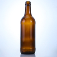 Bouteille de bière en verre ambré vide, prix d'usine en gros, pour brasseries commerciales, exportation mondiale