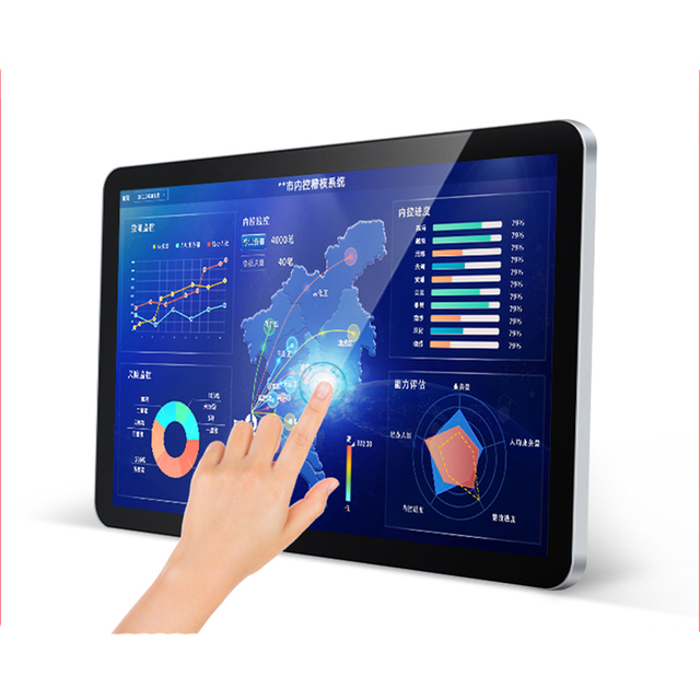 Industrial Tablet PC with 10-Point IR Touch Screen Metal Case Android OS Wall-Mounted for Indoor Retail Shopping Mall Wayfinding
