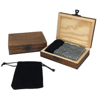 Usine directe accessoire granit whisky pierres refroidissement vin whisky boîte en bois glace Cool pierres Cocktail utilisation jetable caractéristique