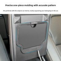 Organisateur de rangement pour accoudoir Tesla Model Y/3/S/YL (ABS) – Style professionnel, gestion des câbles, compartiment de confidentialité pour console centrale