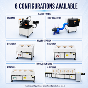 Machine de polissage de tubes ronds compacte pour ateliers de travail des métaux, capable de rectifier, brosser et éliminer l'oxyde des tubes. - Product Image 3
