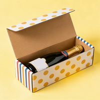 Boîte d'expédition de vin en carton ondulé E personnalisée TongKun, finition mate, auto-érectible, résistante aux chocs, étanche à l'humidité, recyclable et réutilisable