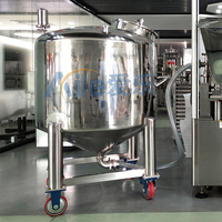 Cuve de mélange liquide en acier inoxydable avec agitateur, mélangeur pneumatique de stockage et d'agitation de haute qualité pour produits cosmétiques visqueux
